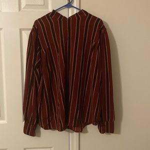 New Blouse with tags! Black and Burgundy